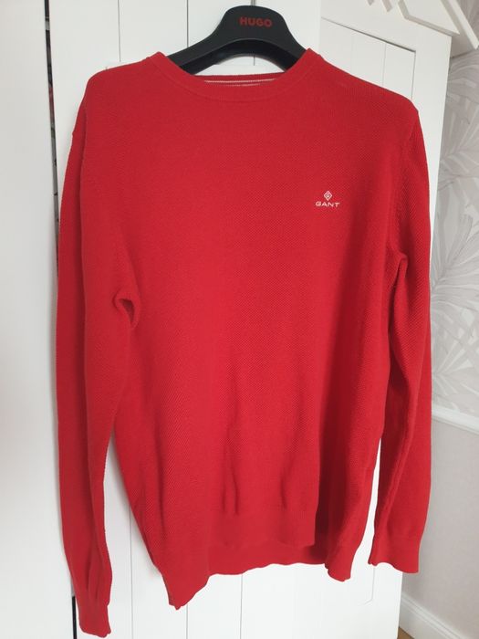 GANT luksusowa marka premium, sweter męski, oryginalny, bawełniany, L