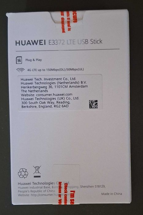 Модем Huawei E3372h-320 White 4G (новий, з пломбами)