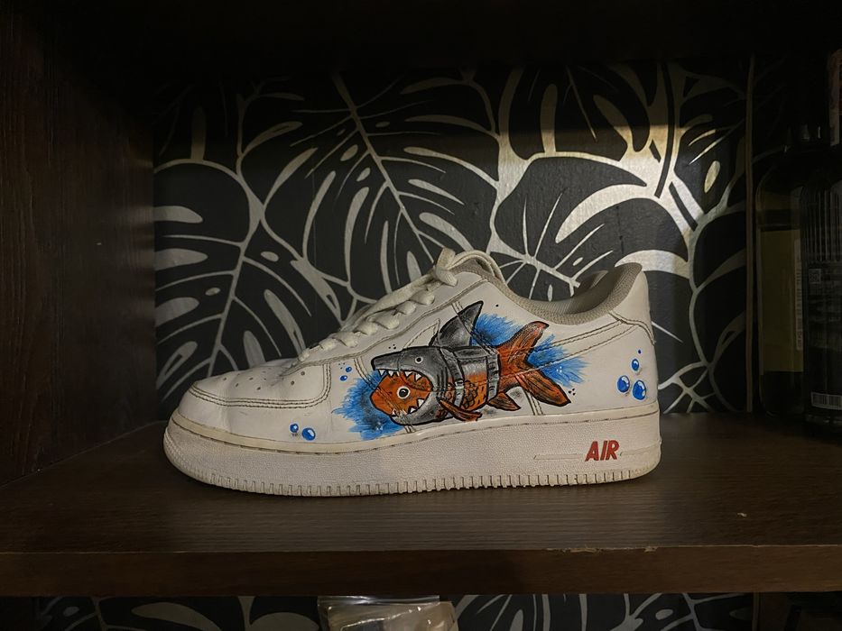 Nike AF1 42 кросовкі найк форси 1 27 см 43 кастом розпис одягу та взут