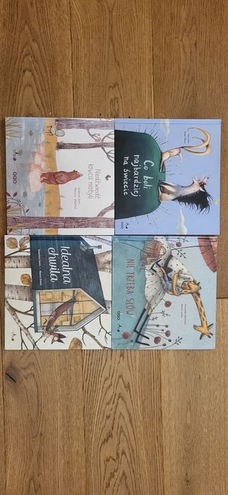 Zestaw książek, Idealna chwila, Nie trzeba słów, Niedźwiedź łowca moty