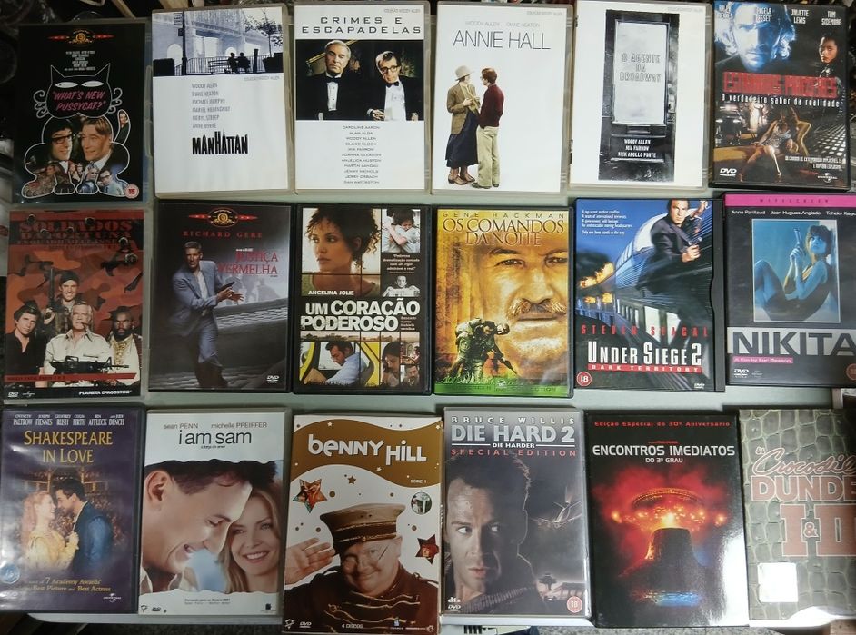 Dvds antigos e modernos