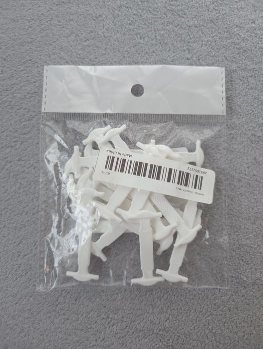 Sznurówki bez wiązania białe