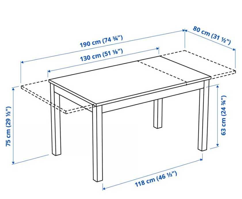 Mesa Extensível IKEA Laneberg Cor Branca Excelente Estado (130/190x80)