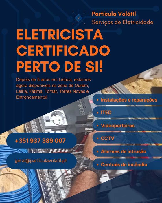 Eletricista certificado pela direção geral de energia