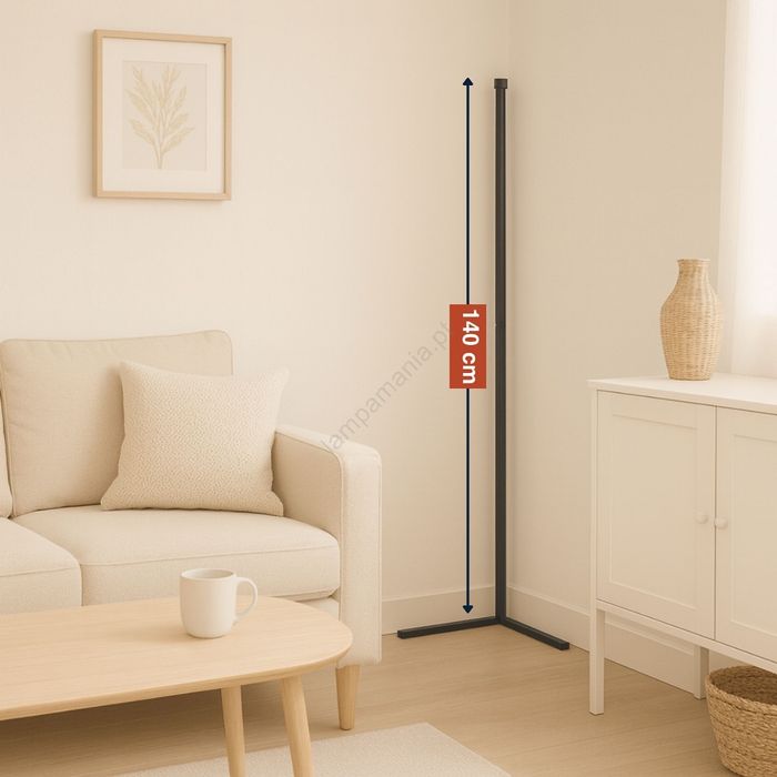 Grundig - Candeeiro de pé (canto) LED RGB + Controlo Remoto