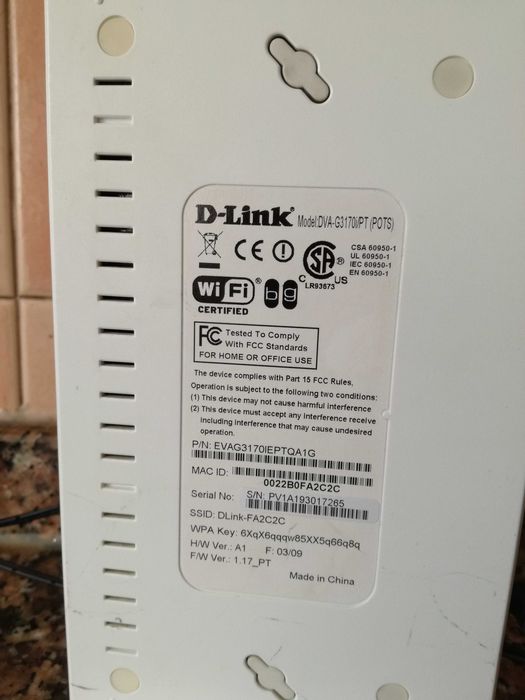 Wi-Fi router D-link DVA-G3170i/PT (POTS)64738296657155121