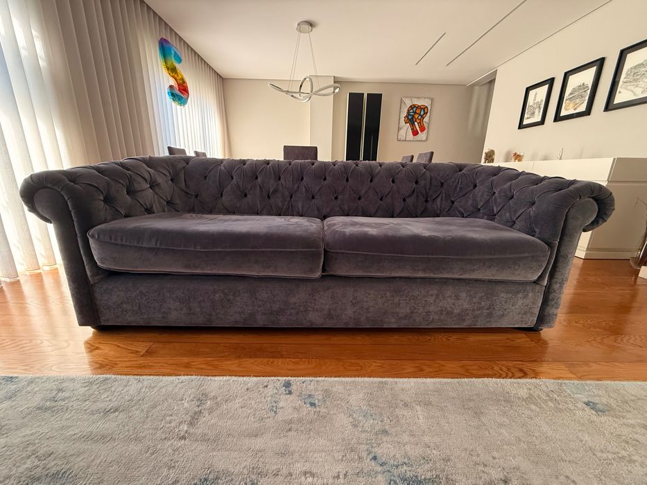 Sofá Capitone 3 lugares