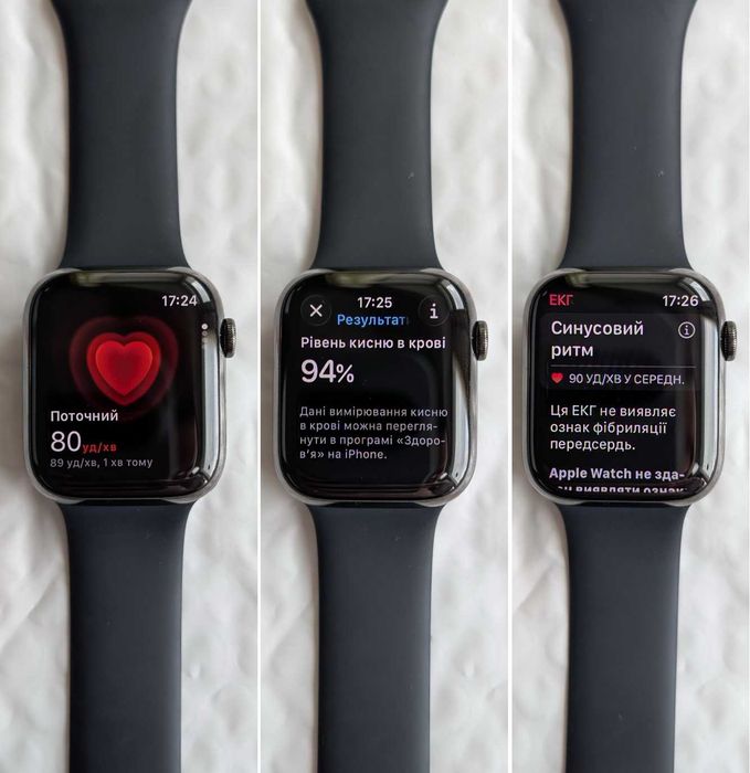Стальні як нові Apple Watch 8 45 Graphite Stainless Steel Гарантія Магазин