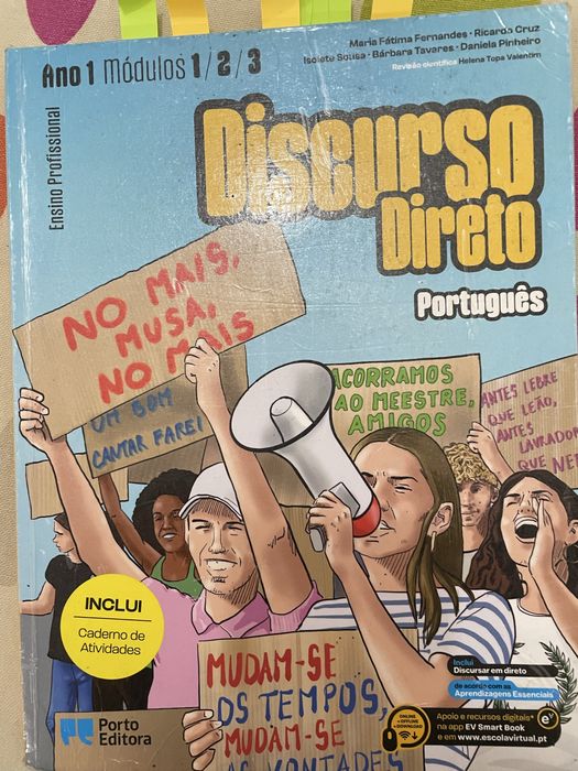 Manual português “Discurso direto” curso profissional 1ano