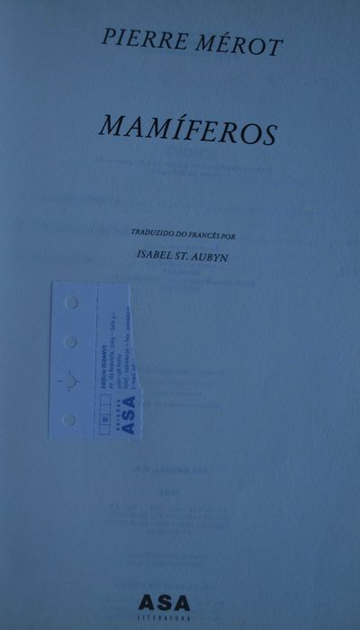 Mamíferos de Pierre Mérot