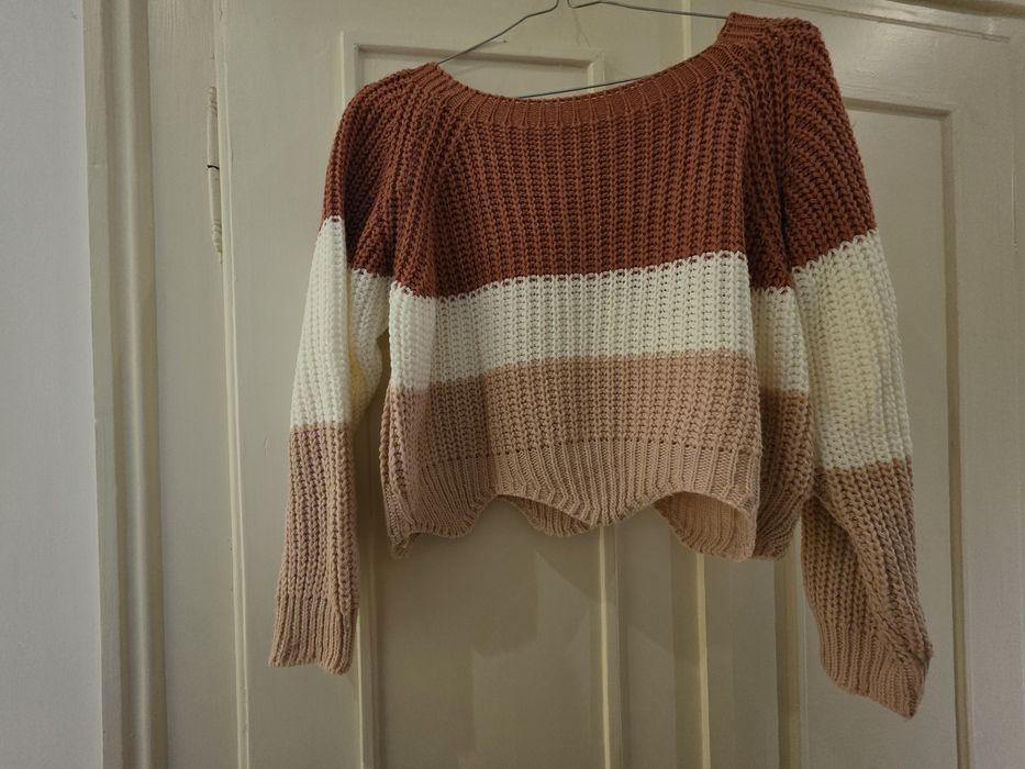 Camisola malha em tons rosa