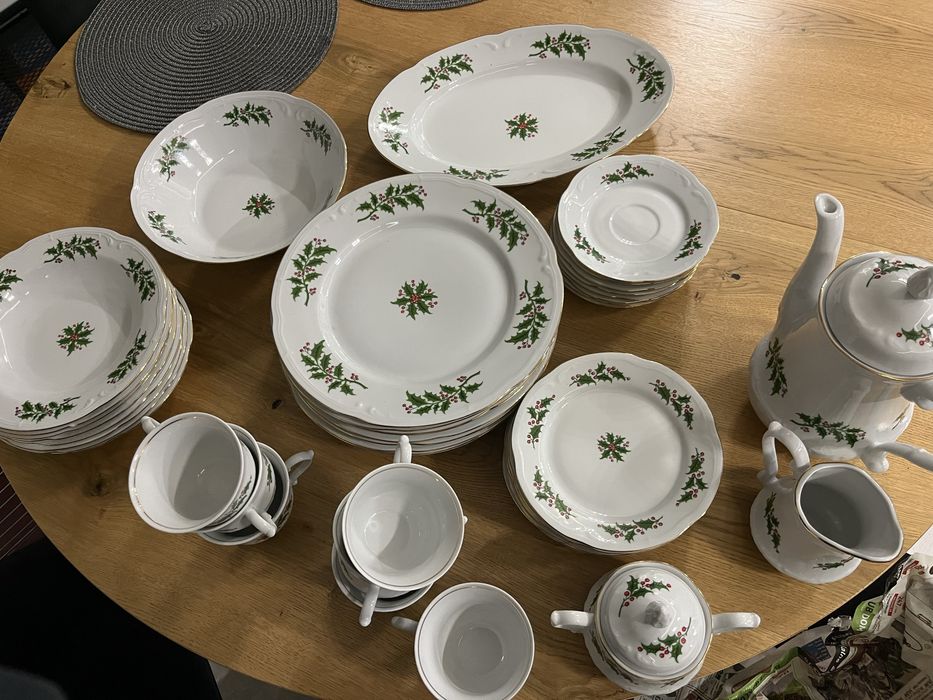 Stara zastawa świąteczna porcelana włocławek