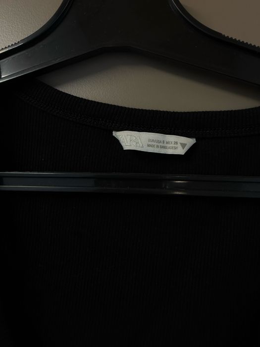 Майка в рубчик zara чорна, розмір S
