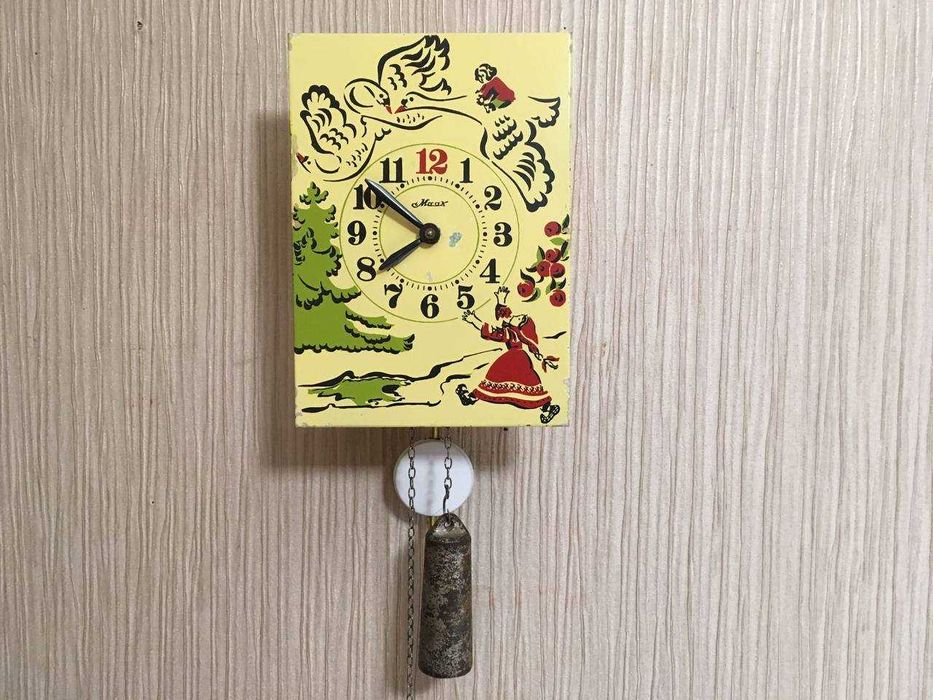 Годинник ходики настінний механічний Маяк "Гуси-Лебеді"