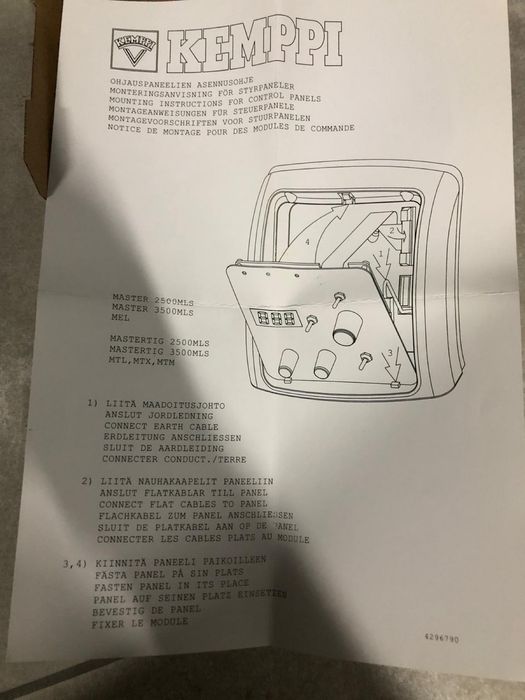 Panel do spawarki kemppi