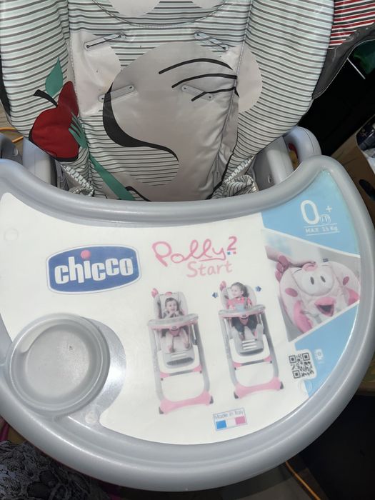 Стул для кормления chicco polly 2 start elefant