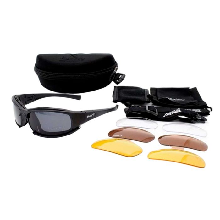 АКЦІЯ! Спортивні військові окуляри Daisy Polarized X7 з 4 лінзами
