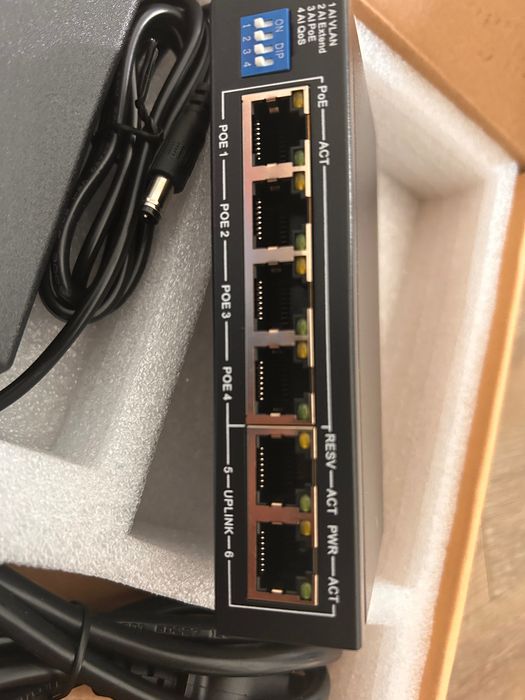 Switch PoE AI 6 Portas Gigabit – AI106G (1000Mbps) – Perfeito para Câmeras IP