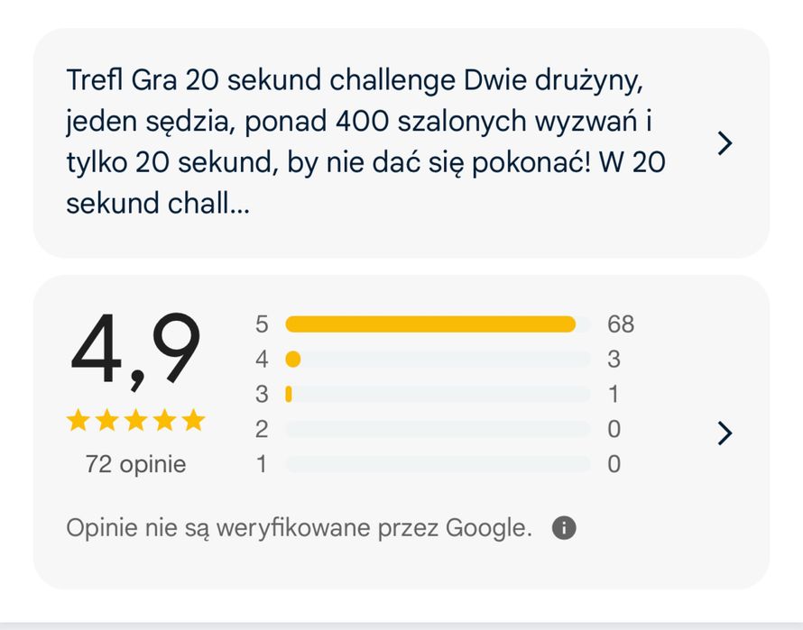 Gra 20 sekund challenge NOWA