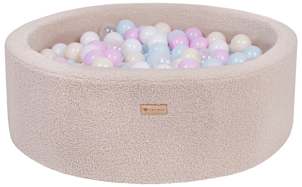 Suchy Basen z Piłeczkami 90x30 cm Piankowy Bukla Cappuccino 300 piłek