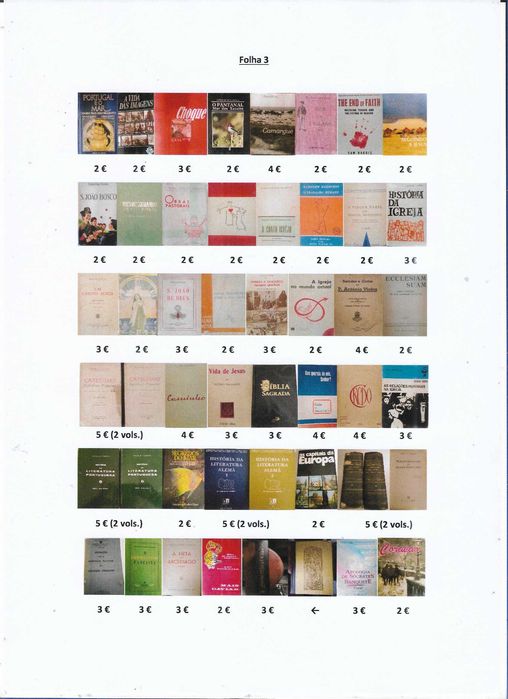 Livros usados e antigos - I