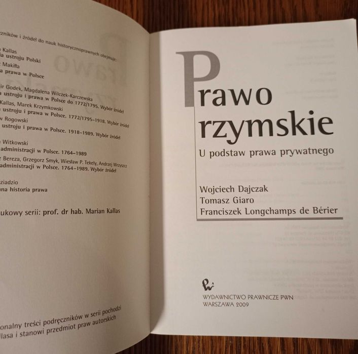 Prawo rzymskie U podstaw prawa prywatnego