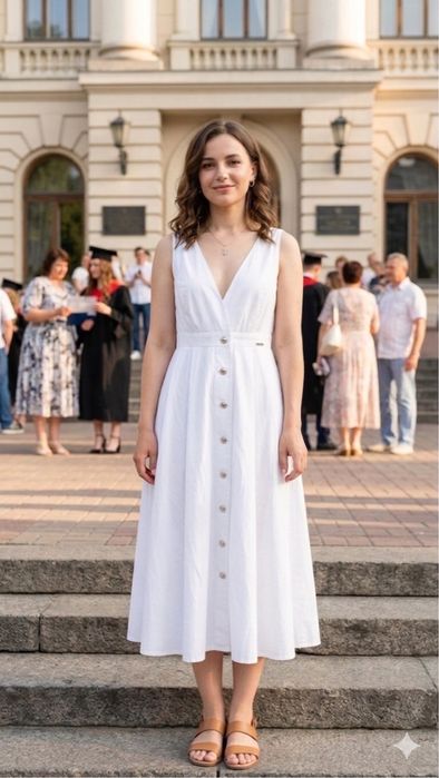 Біла сукня літня