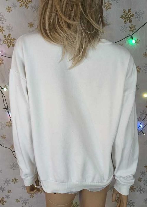 Bluza damska C&A biała z nadrukiem, rozmiar XL, bawełniana