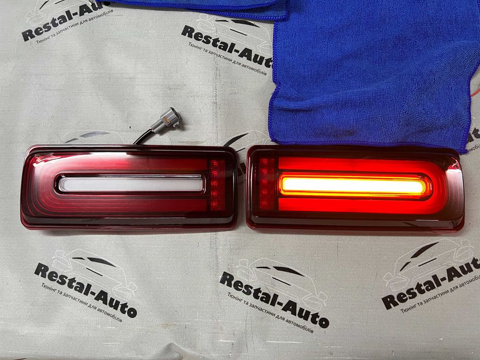 фонари стопы стопи на гелик w463 g500 рестайлинг Лед оптика mercedes