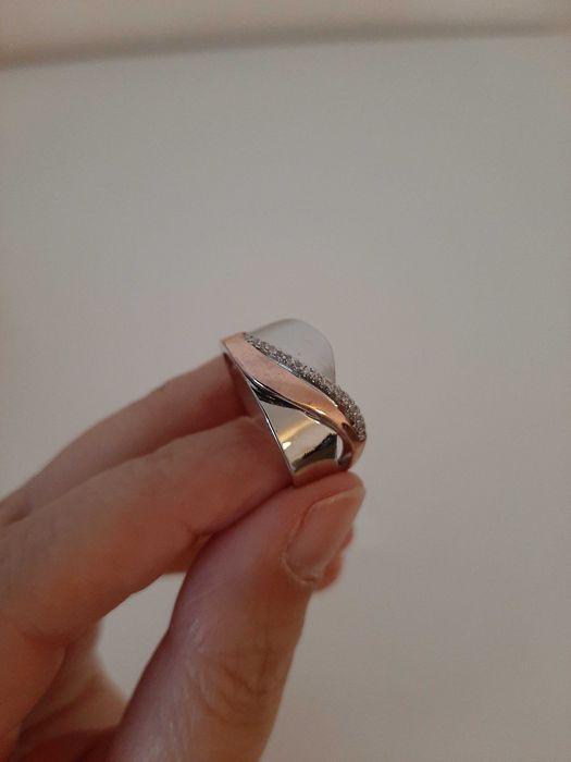 Anel banhado prata S925