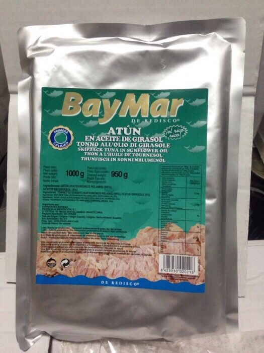 Акція! Тунецьв фользі Bay Mar и Atlantico. 1кг. чиста вага 950г. прайс