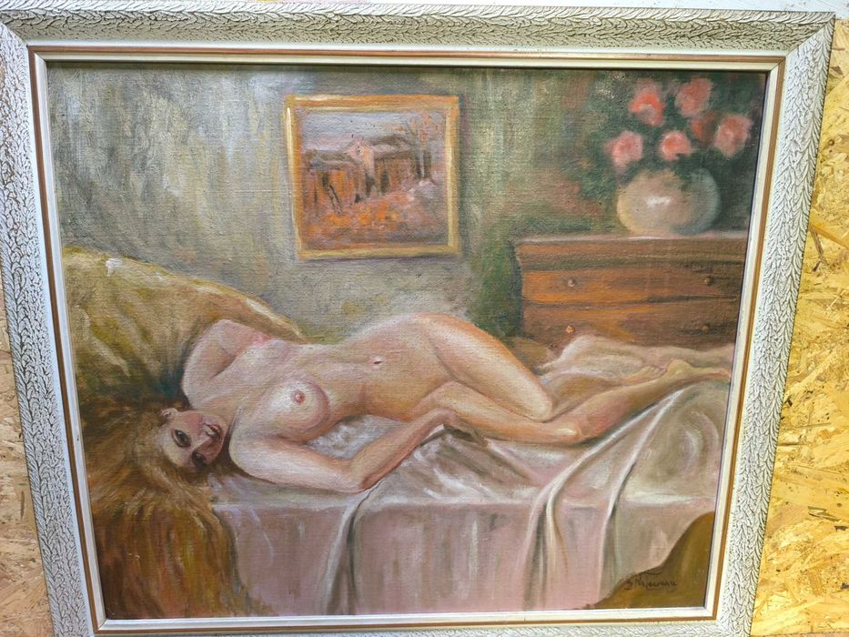 Duży obraz Akt kobiecy Sygnowany