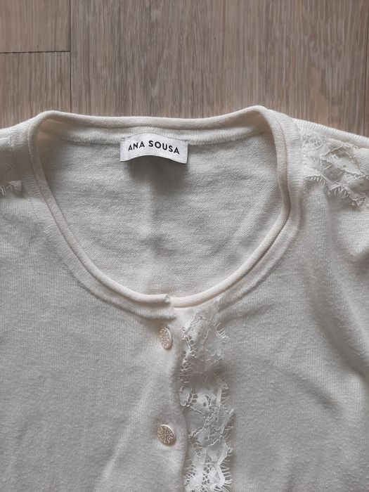Camisola/casaco branco Ana Sousa S