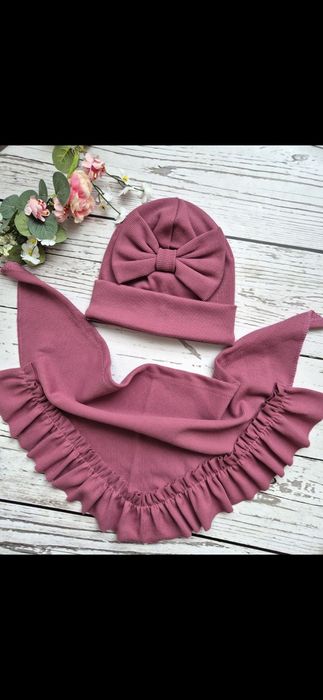 Komplet czapka chusta wiosenna