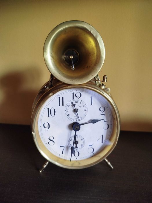 Niemiecki budzik HAU  "PHONOS" ok. 1905 , unikalny