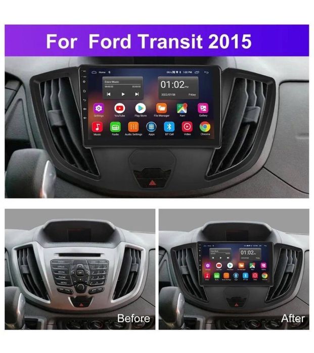 Магнітола Android 4/64 ГБ для Ford Transit (2014-2018)