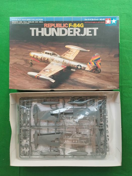 1/72 Tamiya 60745 Republic F-84 G ThunderjetUSAF FAP kit modelismo decalques