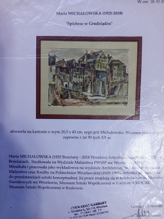 Obraz Maria Michałowska akwarela