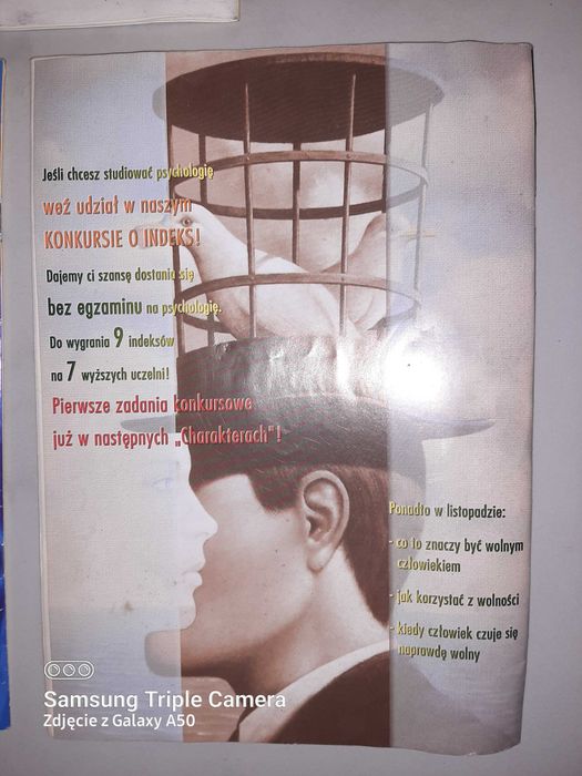 Psychologia „Charaktery” Magazyn 9/1999, 4/2000, 10/2001, stan b.dobry