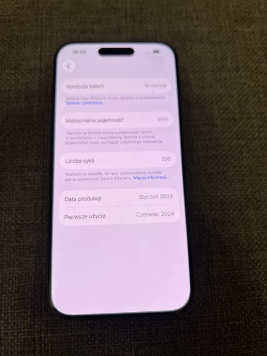 Iphone 15 pro 128gb, 95% bateria, gwarancja