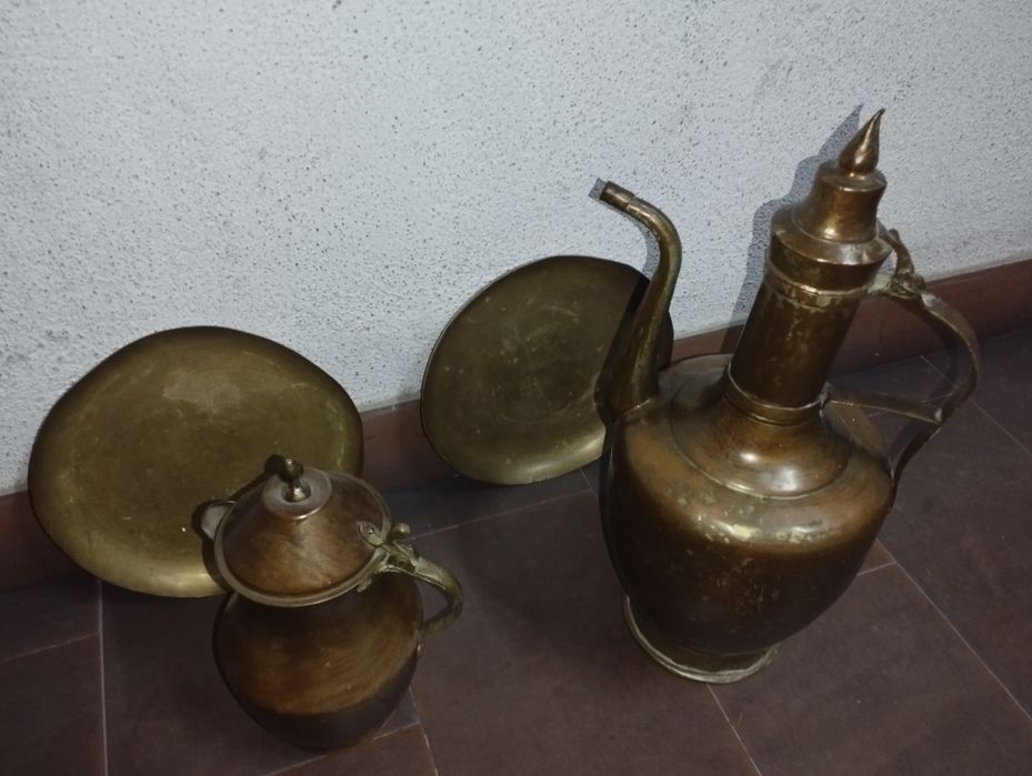 Conjunto utensílios cobre antigos