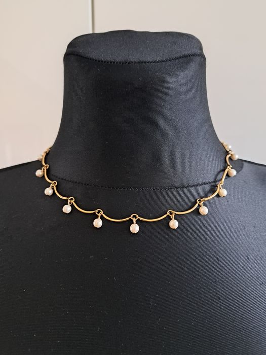 Naszyjnik z perełkami kolor złoty