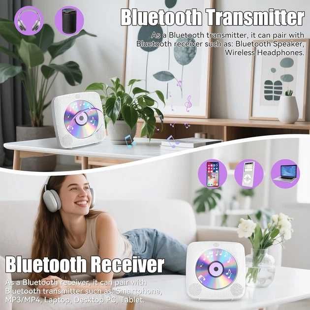 CD-програвач Gueray портативний з Bluetooth