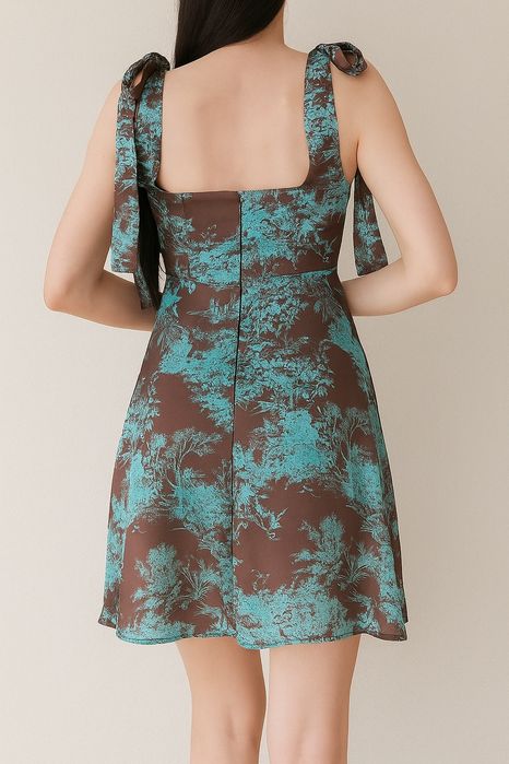 Sukienka ASOS krótka satynowa związywana