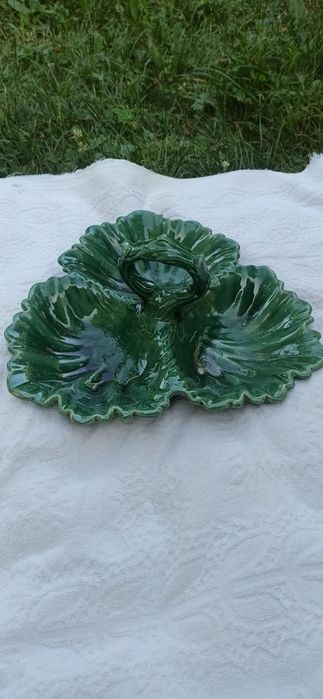 Блюдо Васильковская обливная керамика майолика СССР 1950 е фруктовница