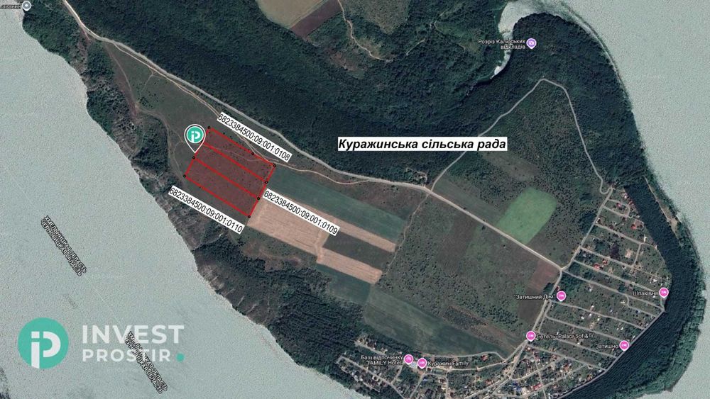 Продам земельні ділянки 6,83 га, в с.Куражин