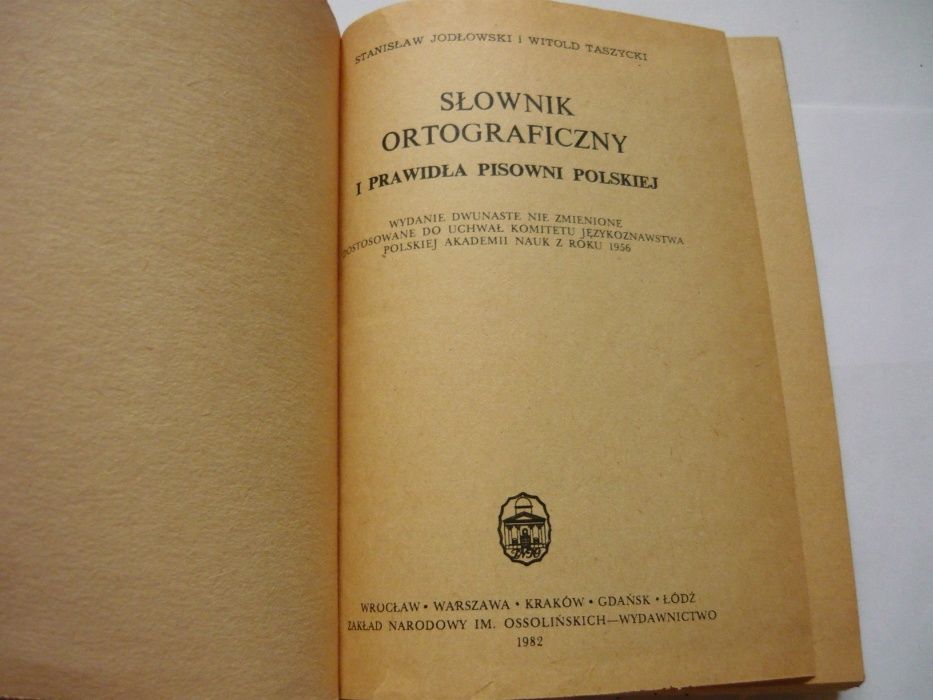 Książka "Słownik ortograficzny"