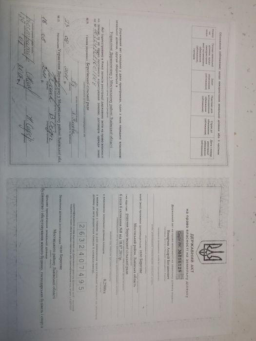 Продається земельна ділянка с. Берегово