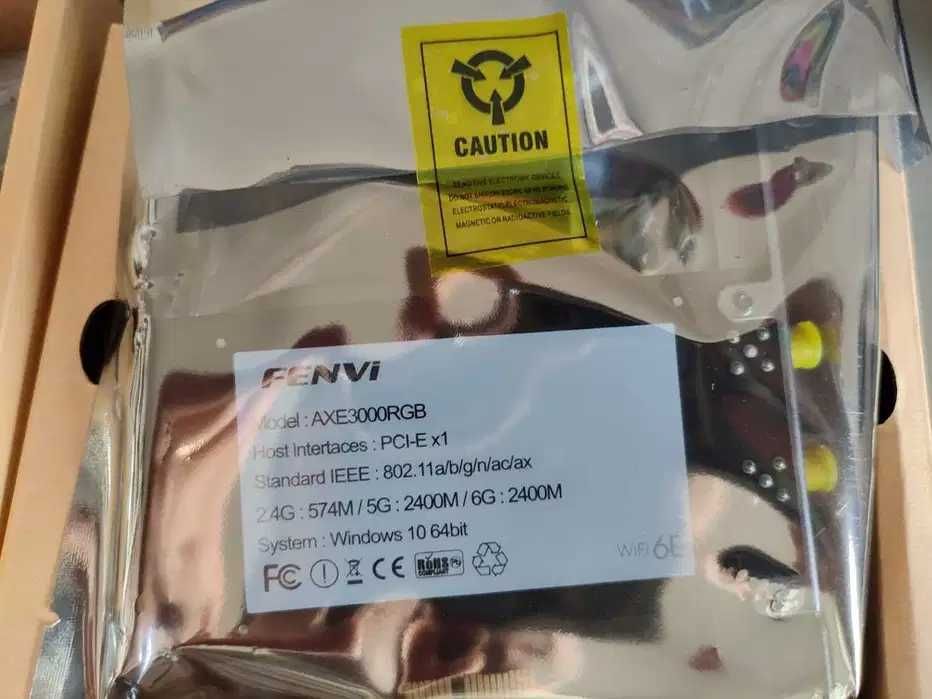 Адаптер вайфай Fenvi FV-AXE3000RGB AX210 Wifi 6E BT5.2 для ПК