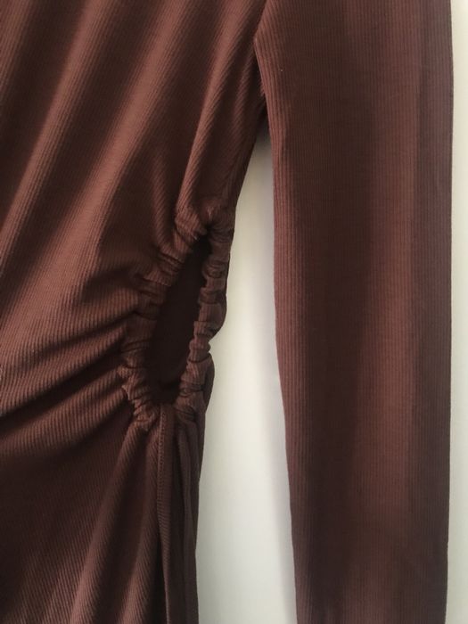 Vestido Lefties castanho novo (abertura de lado)
